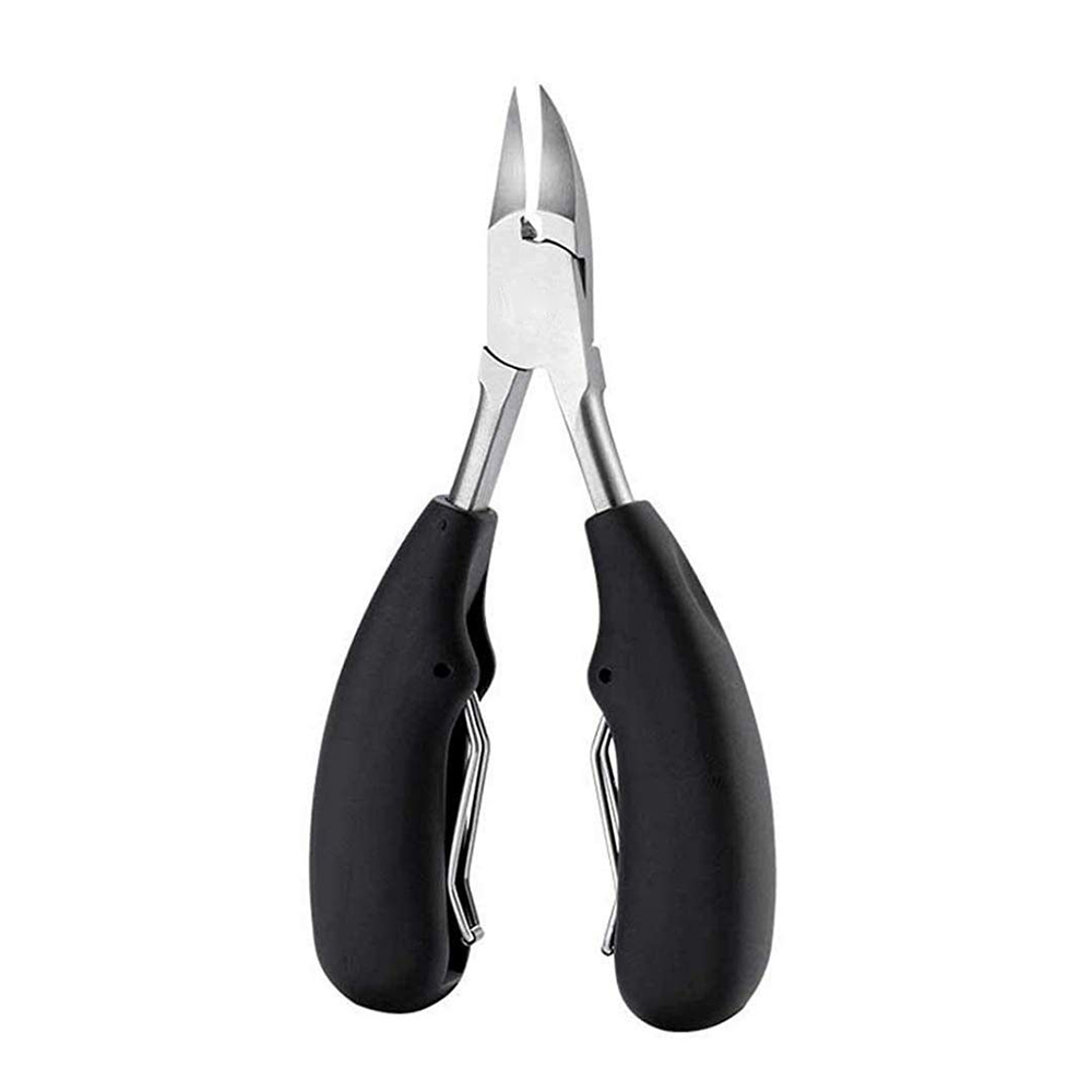 Nail clipper ingrown toenail treatment heavy duty nail cutter stainless steel with black handle