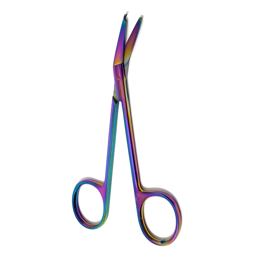 Multi Color  Suture Scissors with Hook Shaped Tip Reusable Stainless Steel Surgical Instruments