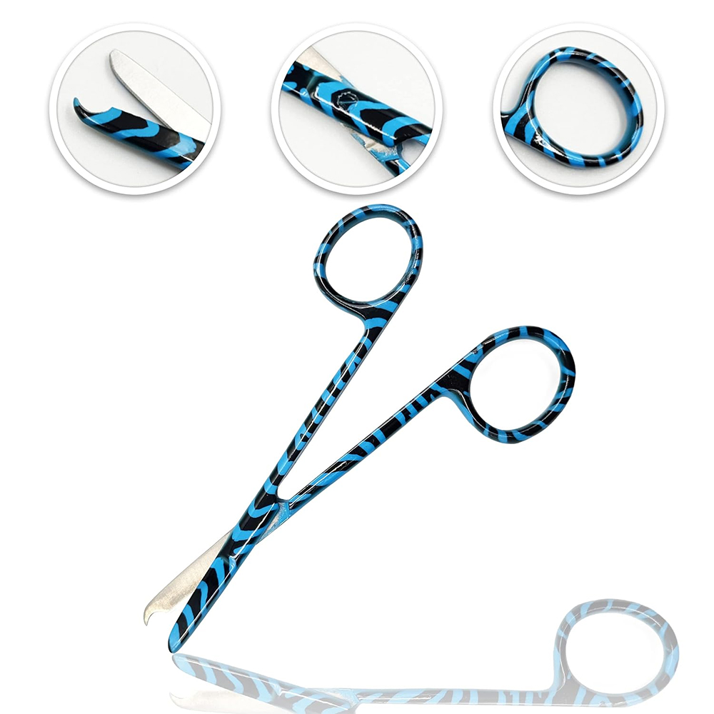Suture Scissors With Crescent Delicate With Hook Essential Stainless Steel for First Aid
