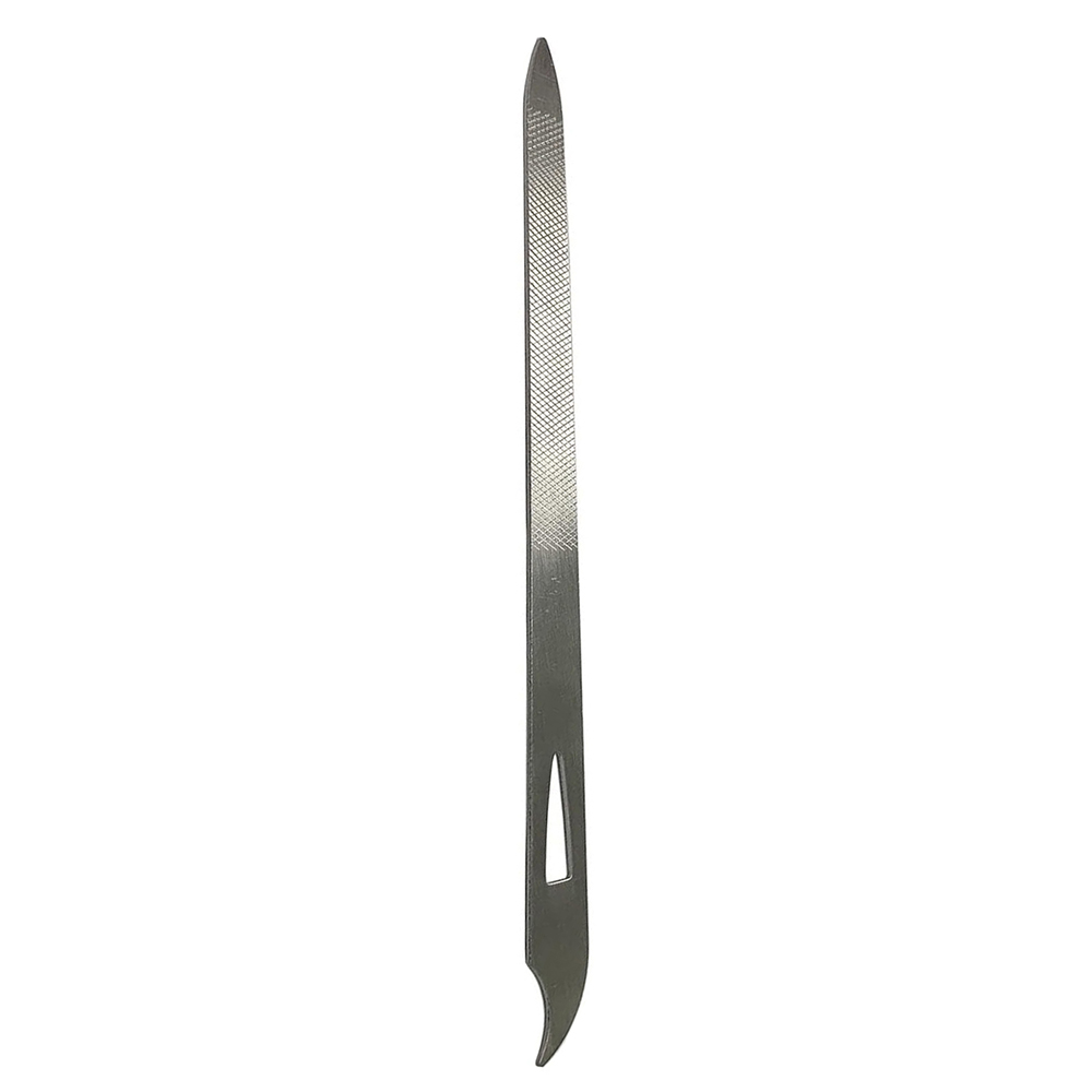 A nail file is a grooming tool used to shape and smooth the edges of nails.